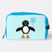 Niedlich Blue Baby Boy Penguin Waschbeutel (Rückseite)