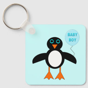 Niedlich Blue Baby Boy Pinguin Custom Baby Dusche Schlüsselanhänger
