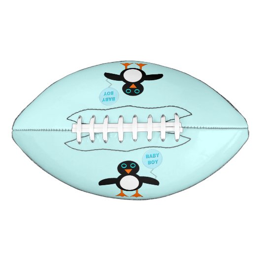 Niedlich Blue Baby Boy Pinguin Football (Vorderseite)