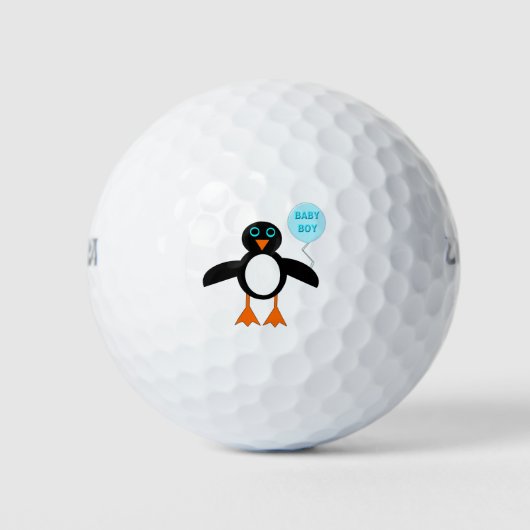Niedlich Blue Baby Boy Pinguin Golf Ball (Vorderseite)