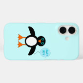 Niedlich Blue Baby Boy Pinguin iPhone Case (Rückseite (Horizontal))
