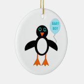 Niedlich Blue Baby Boy Pinguin Ornament (Rechts)