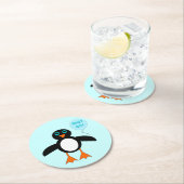 Niedlich Blue Baby Boy Pinguin Paper Untersetzer (Vor Ort)