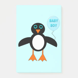 Niedlich Blue Baby Boy Pinguin Post notiert Pad Post-it Klebezettel
