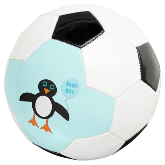 Niedlich Blue Baby Boy Pinguin Soccer Ball (Dreiviertel)