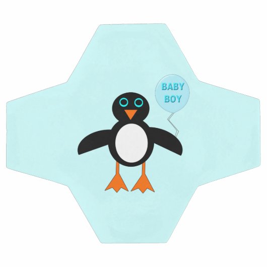 Niedlich Blue Baby Boy Pinguin Soccer Ball (Flach)
