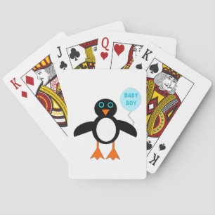 Niedlich Blue Baby Boy Pinguin Spielkarten
