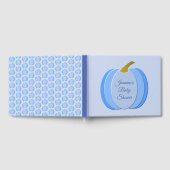 Niedlich Blue Baby Boy Pumpkin Custom Baby Dusche Gästebuch (Voll)