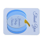 Niedlich Blue Baby Boy Pumpkin Custom Baby Dusche Magnet (Horizontal)