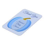 Niedlich Blue Baby Boy Pumpkin Custom Baby Dusche Magnet (Linke Seite)