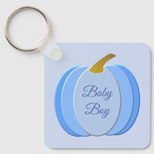 Niedlich Blue Baby Boy Pumpkin Custom Baby Dusche Schlüsselanhänger