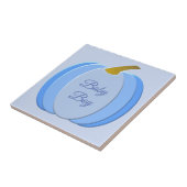 Niedlich Blue Baby Boy Pumpkin Custom Fliese (Seite)
