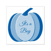 Niedlich Blue Baby Boy Pumpkin Custom Gender Revea Permastempel (Design)