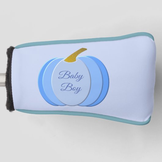 Niedlich Blue Baby Boy Pumpkin Custom Golf Headcover (Vorderseite)