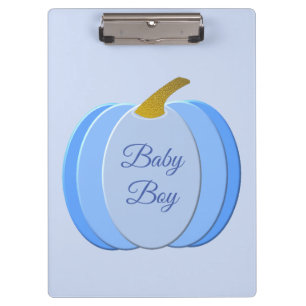 Niedlich Blue Baby Boy Pumpkin Custom Klemmbrett