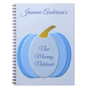 Niedlich Blue Baby Boy Pumpkin Custom New Mommy Notizblock