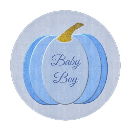 Niedlich Blue Baby Boy Pumpkin Custom Schneidebrett (Vorderseite)