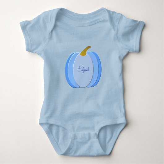 Niedlich Blue Baby Boy Pumpkin Custom Strampler (Vorderseite)