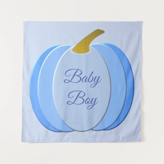 Niedlich Blue Baby Boy Pumpkin Custom Wandteppich (Vorderseite)