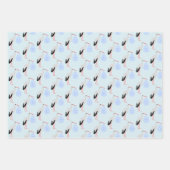 Niedlich Blue Baby Boy Storch Custom Geschenkpapier Set (Vorderseite 2)