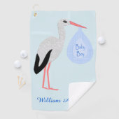 Niedlich Blue Baby Boy Storch Custom Golfhandtuch (Insitu)