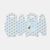 Niedlich Blue Baby Boy Stork Baby Dusche Custom Geschenkschachtel (Ungefaltet)