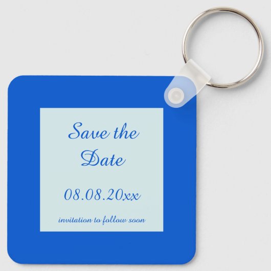 Niedlich Blue Baby Boy Stork Baby Dusche Schlüssel Schlüsselanhänger (Rückseite)