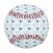 Niedlich Blue Baby Boy Stork Baseball (Rückseite)