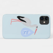 Niedlich Blue Baby Boy Stork Case-Mate iPhone Hülle (Rückseite (Horizontal))