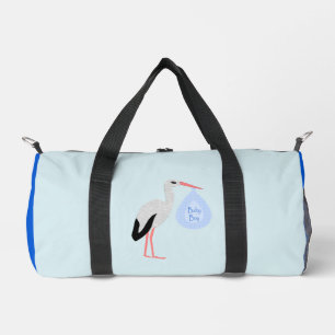 Niedlich Blue Baby Boy Stork Diaper Bag Duffle Bag