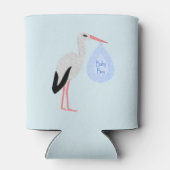 Niedlich Blue Baby Boy Stork Dosenkühler (Rückseite)