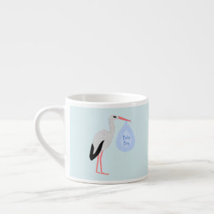 Niedlich Blue Baby Boy Stork Espressotasse