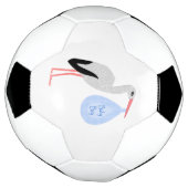 Niedlich Blue Baby Boy Stork Fußball (Gedreht)