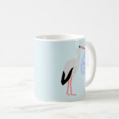 Niedlich Blue Baby Boy Stork Kaffeetasse (VorderseiteRechts)