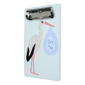 Niedlich Blue Baby Boy Stork Mini Klemmbrett (Gewinkelt2)