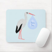 Niedlich Blue Baby Boy Stork Mousepad (Mit Mouse)