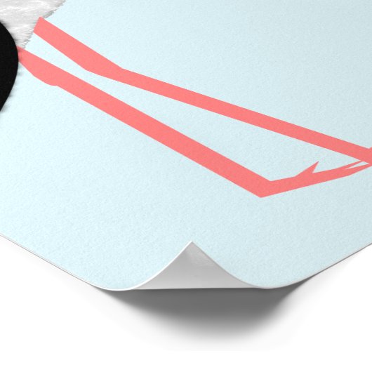 Niedlich Blue Baby Boy Stork Poster (Ecke)