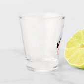 Niedlich Blue Baby Boy Stork Schnapsglas (Links)