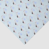 Niedlich Blue Baby Boy Stork Seidenpapier (Ausschnitt)