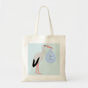 Niedlich Blue Baby Boy Stork Tragetasche