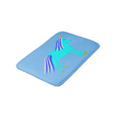 Niedlich Blue Baby Boy Unicorn Badematte (Schrägansicht)