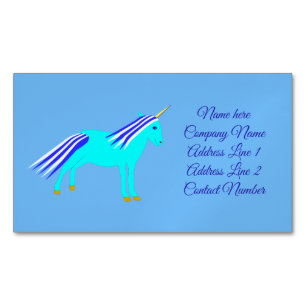 Niedlich Blue Baby Boy Unicorn Custom Business Car Magnetische Visitenkarte