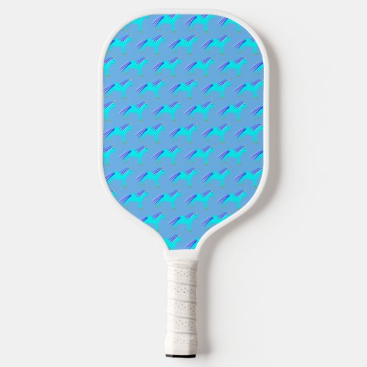 Niedlich Blue Baby Boy Unicorn Custom Pickleball Schläger (Rückseite)