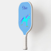 Niedlich Blue Baby Boy Unicorn Custom Pickleball Schläger (Links)