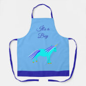 Niedlich Blue Baby Boy Unicorn Custom Schürze (Vorderseite)