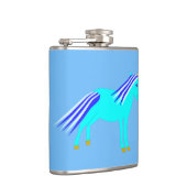 Niedlich Blue Baby Boy Unicorn Flachmann (Rechts)