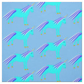 Niedlich Blue Baby Boy Unicorn Gemustert Stoff (Muster)