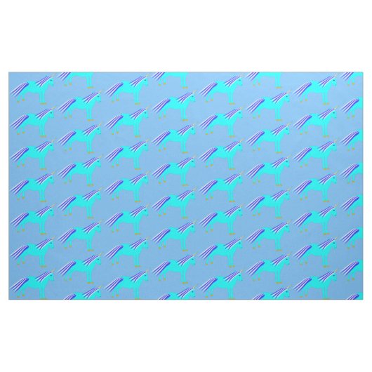 Niedlich Blue Baby Boy Unicorn Gemustert Stoff (Fat Quarter (45,7 x 55,9 cm))