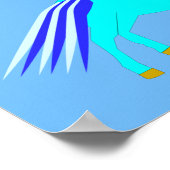 Niedlich Blue Baby Boy Unicorn Poster (Ecke)