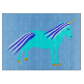 Niedlich Blue Baby Boy Unicorn Schneidebrett (Vorderseite)